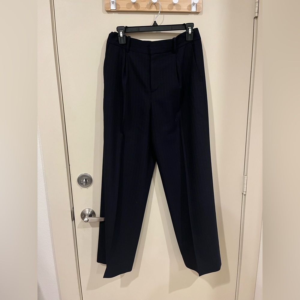 Navy Madewell pinstripe pants